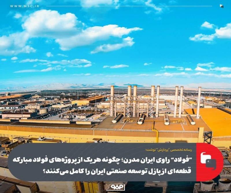 چگونه هر یک از پروژه‌ های فولاد مبارکه قطعه‌ ای از پازل توسعه صنعتی ایران را کامل می‌کنند؟