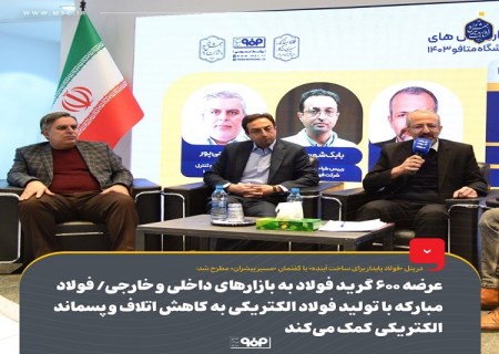 عرضه ۶۰۰ گرید فولاد به بازارهای داخلی و خارجی