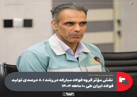 فولاد مبارکه ستون رشد ۸.۱ درصدی تولید فولاد ایران