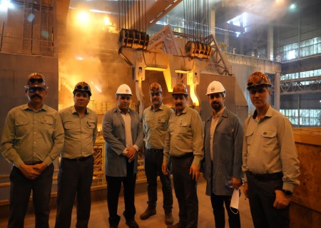 بازدید از خطوط تولید؛ تأیید کیفیت فولاد هرمزگان از سوی شریک تجاری